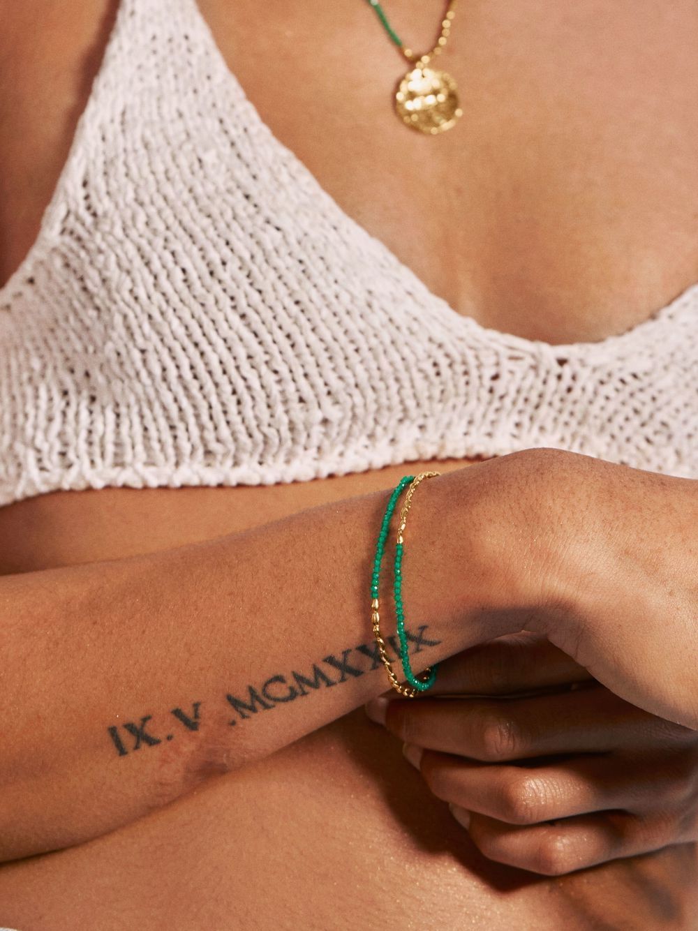 Monica Vinader Mini Nugget Gemstone Beaded Bracelet