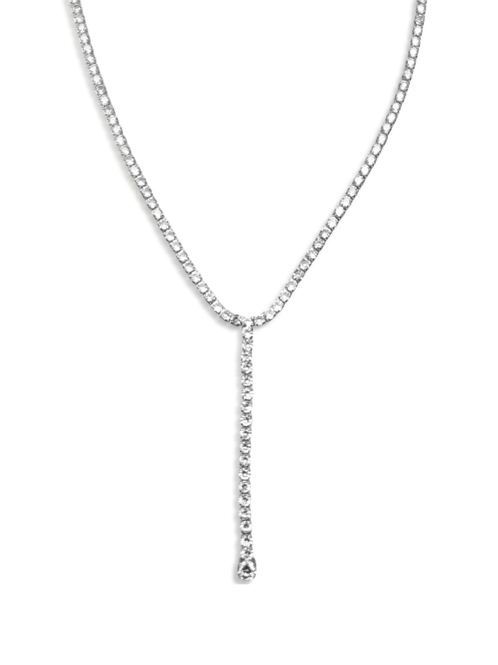 HZMER JEWELLERY rhinestone-embellished lariat necklace