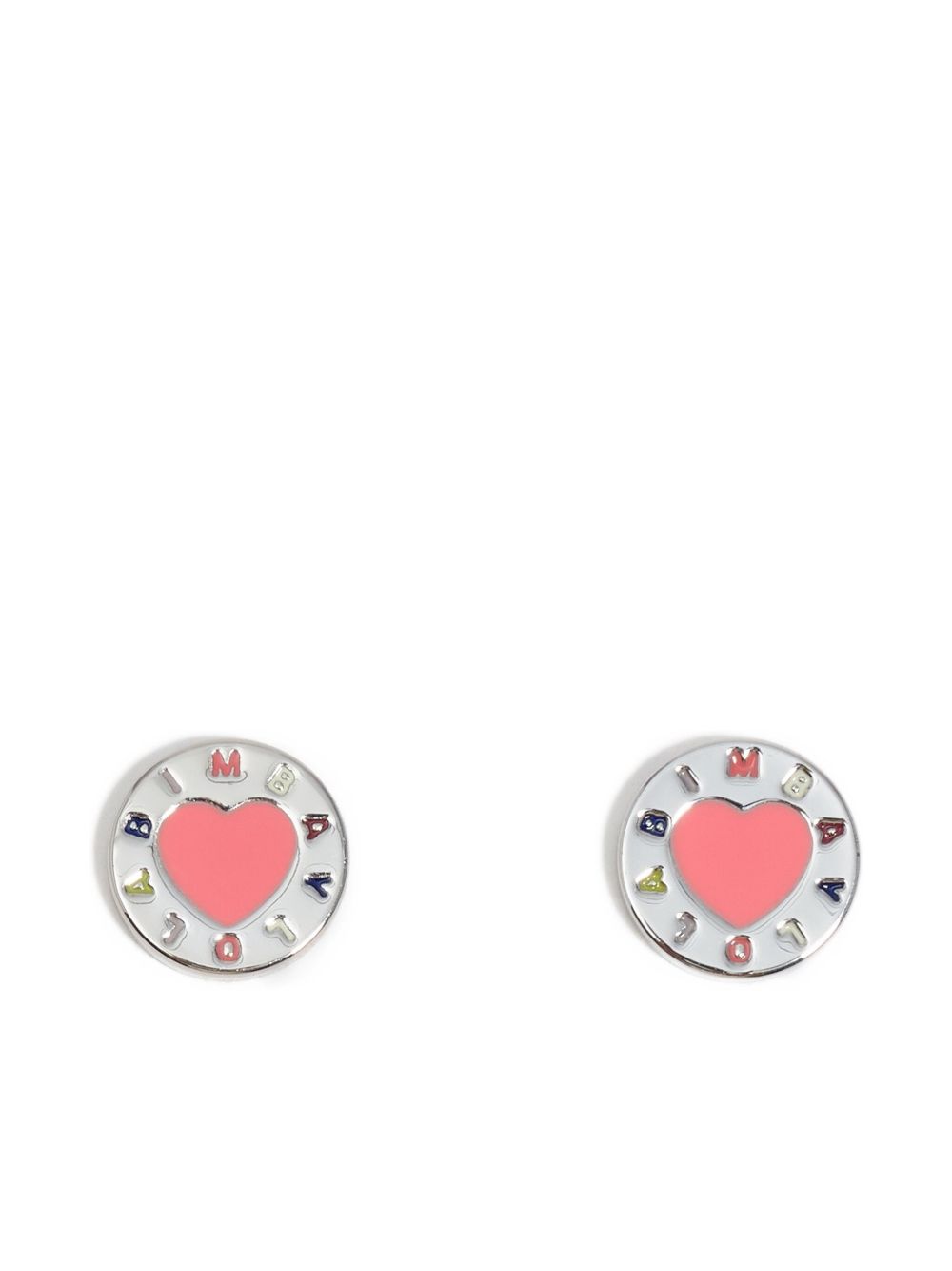 Bimba y Lola heart enamel earrings