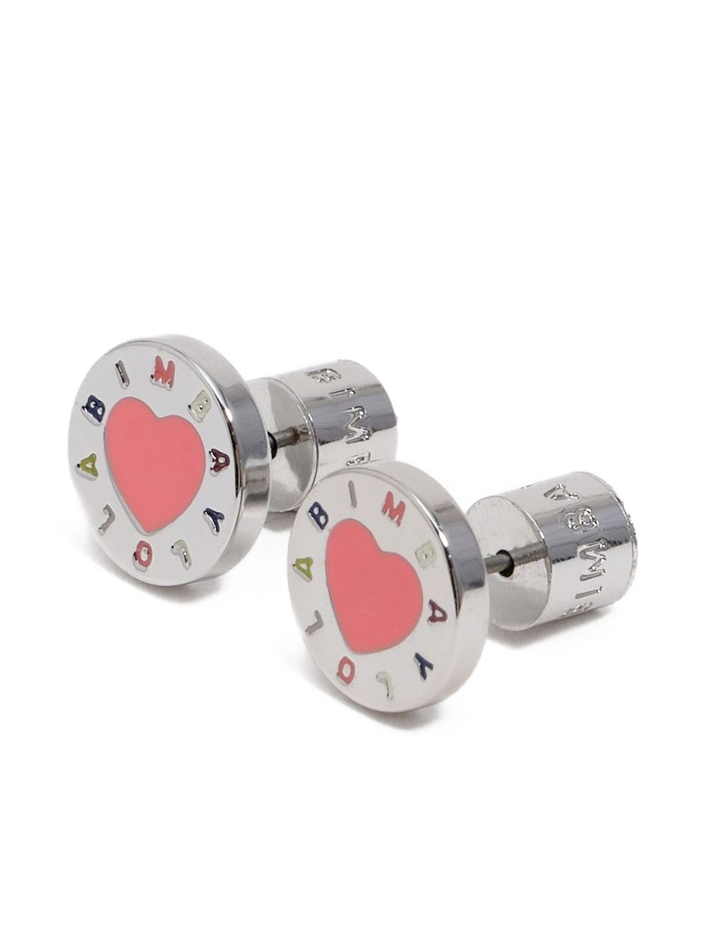 Bimba y Lola heart enamel earrings